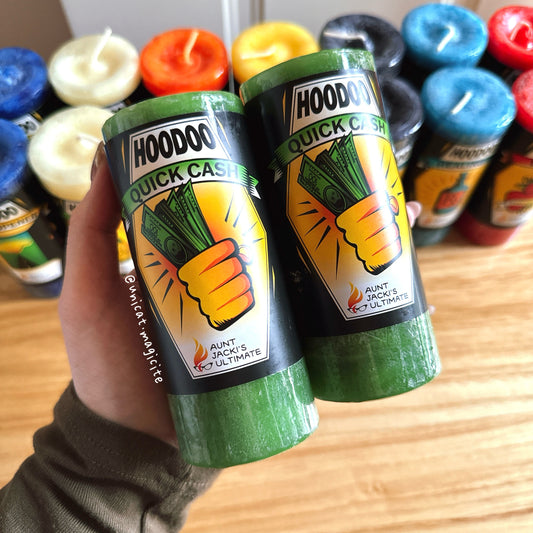 🧙🏻♀️Aunt Jacki's Hoodoo Quick Cash Candle 快速金錢能量蠟燭