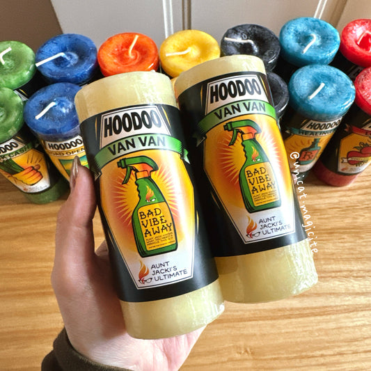 🧙🏻♀️Aunt Jacki's Hoodoo Van Van (Bad-Vibe-Away) Candle 厄運離開能量蠟燭