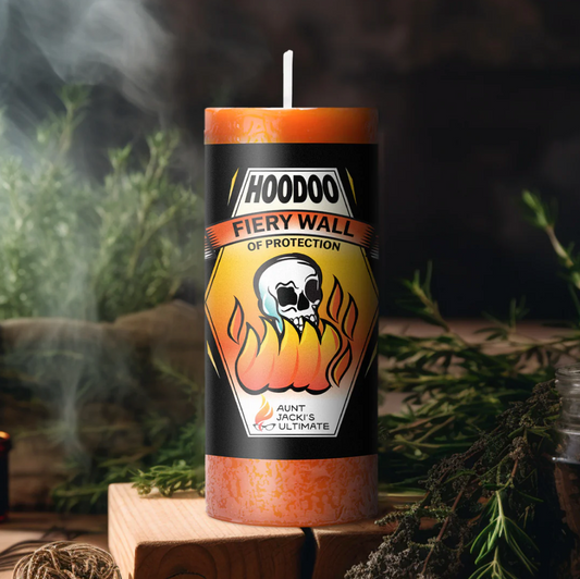 [Pre-Order] 🧙🏻‍♀️Aunt Jacki's Hoodoo Fiery Wall of Protection Candle